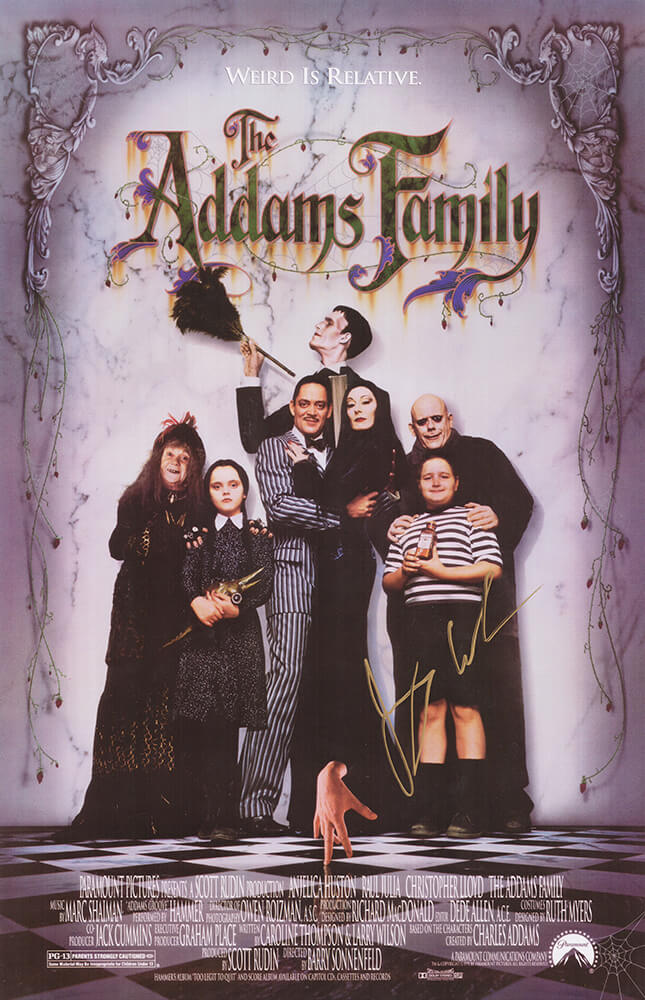 Jimmy Workman Signed The Addams Family 11x17 Movie Poster (In Gold) - WORPST501 - Jimmy Workman Signed The Addams Family 11x17 Movie Poster (In Gold) product image