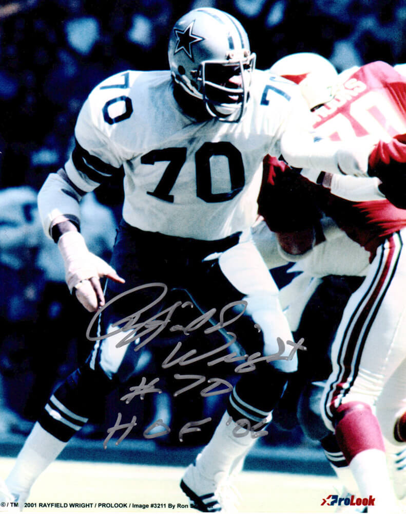 Rayfield Wright Signed Dallas Cowboys vs Cardinals 8x10 Photo w/HOF'06 - WRI08P301 - Rayfield Wright Signed Dallas Cowboys vs Cardinals 8x10 Photo w/HOF'06 product image
