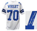 Rayfield Wright Signed White Custom Football Jersey w/HOF'06 - WRIJRY301 - Rayfield Wright Signed White Custom Football Jersey w/HOF'06 product image