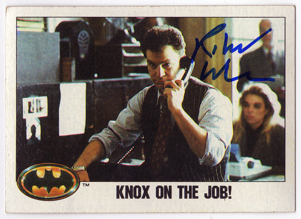 Robert Wuhl Signed 1989 Topps Batman Knox On The Job Trading Card #21 - WUHCAR500 - Robert Wuhl Signed 1989 Topps Batman Knox On The Job Trading Card #21 product image