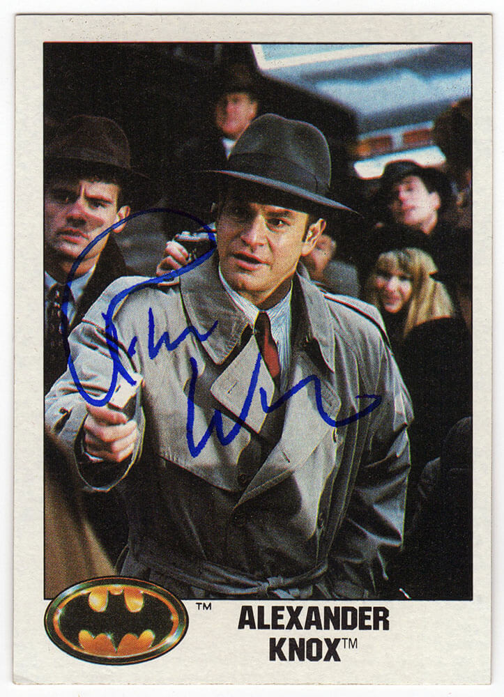 Robert Wuhl Signed 1989 Topps Batman Alexander Knox Trading Card #7 - WUHCAR501 - Robert Wuhl Signed 1989 Topps Batman Alexander Knox Trading Card #7 product image