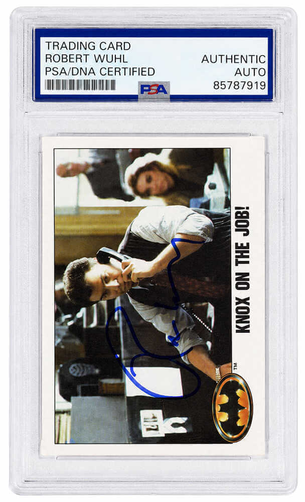 Robert Wuhl Signed 1989 Topps Batman Knox On The Job Trading Card #21 - (PSA Encapsulated) - WUHCAR503 - Robert Wuhl Signed 1989 Topps Batman Knox On The Job Trading Card #21 - (PSA Encapsulated) product image