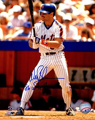 Wally Backman Signed New York Mets Batting Action 8x10 Photo - BAC08P100 - Wally Backman Signed New York Mets Batting Action 8x10 Photo product image