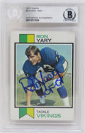 Ron Yary Signed Minnesota Vikings 1973 Topps Football Card #510 w/HOF'01 - (Beckett Encapsulated) - YARCAR302 - Ron Yary Signed Minnesota Vikings 1973 Topps Football Card #510 w/HOF'01 - (Beckett Encapsulated) product image