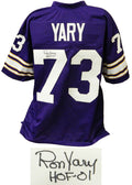 Ron Yary Signed Purple Throwback Custom Football Jersey w/HOF'01 - YARJRY300 - Ron Yary Signed Purple Throwback Custom Football Jersey w/HOF'01 product image