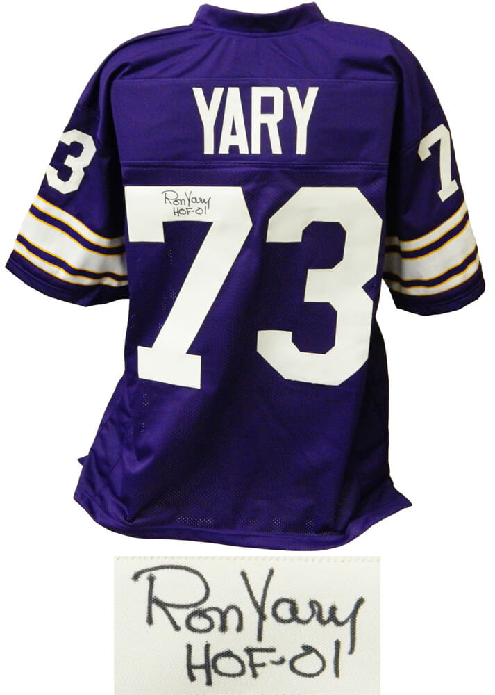Ron Yary Signed Purple Throwback Custom Football Jersey w/HOF'01 - YARJRY300 - Ron Yary Signed Purple Throwback Custom Football Jersey w/HOF'01 product image