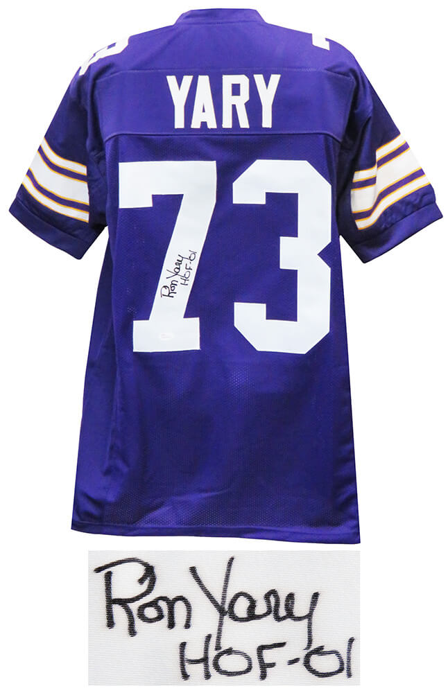 Ron Yary Signed Purple Throwback Custom Football Jersey w/HOF'01 (JSA) - YARJRY301 - Ron Yary Signed Purple Throwback Custom Football Jersey w/HOF'01 (JSA) product image