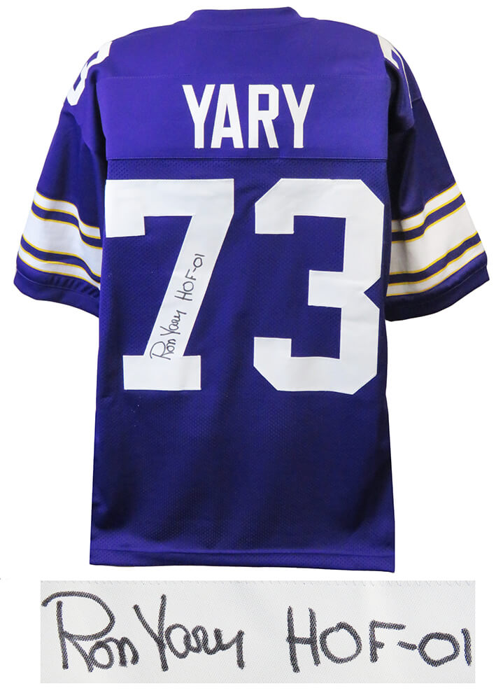 Ron Yary Signed Purple Throwback Custom Jersey w/HOF'01 - YARJRY302 - Ron Yary Signed Purple Throwback Custom Jersey w/HOF'01 product image