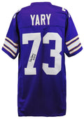 Ron Yary Signed Purple T/B Custom Football Jersey w/HOF'01 - YARJRY303 - Ron Yary Signed Purple T/B Custom Football Jersey w/HOF'01 product image