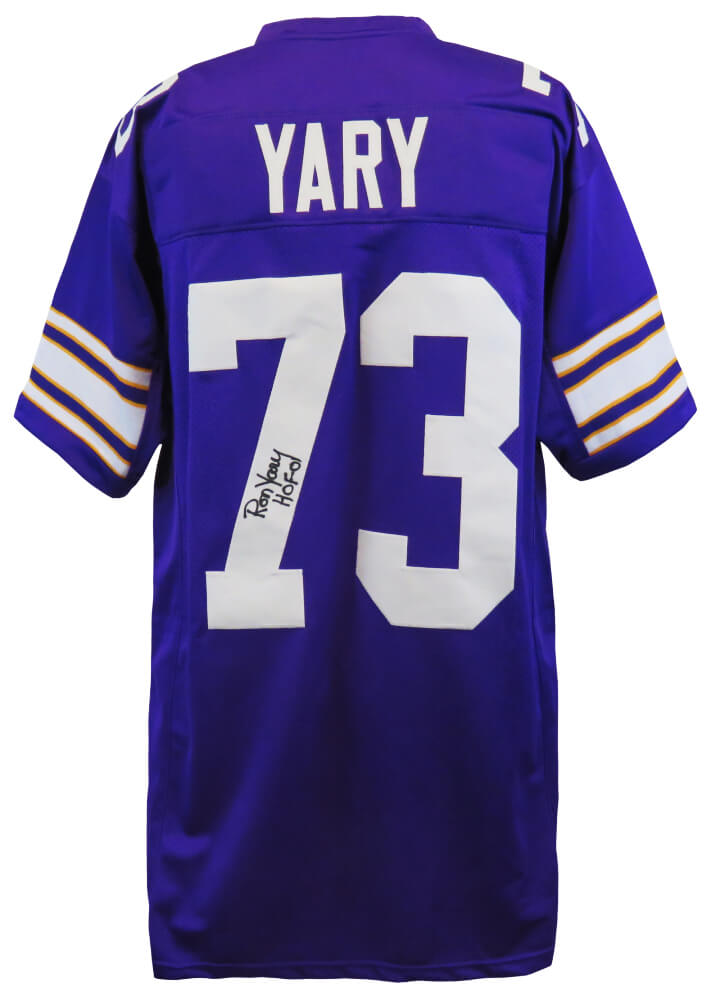 Ron Yary Signed Purple T/B Custom Football Jersey w/HOF'01 - YARJRY303 - Ron Yary Signed Purple T/B Custom Football Jersey w/HOF'01 product image