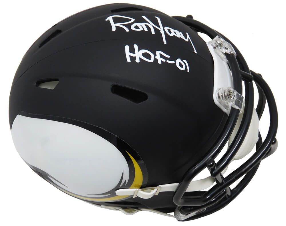 Ron Yary Signed Minnesota Vikings AMP Alternate Series Riddell Speed Mini Helmet w/HOF'01 - YARMIN301 - Ron Yary Signed Minnesota Vikings AMP Alternate Series Riddell Speed Mini Helmet w/HOF'01 product image
