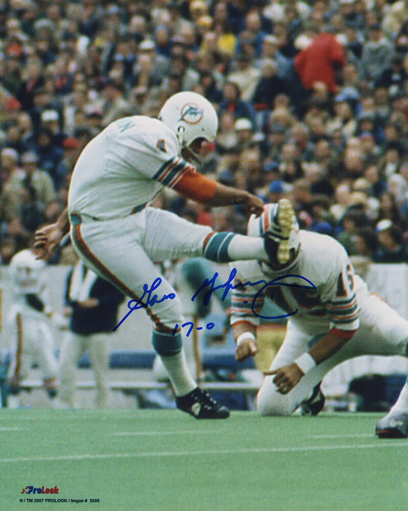 Garo Yepremian Signed Miami Dolphins Field Goal 8x10 Photo w/17-0 - YEP08P304 - Garo Yepremian Signed Miami Dolphins Field Goal 8x10 Photo w/17-0 product image