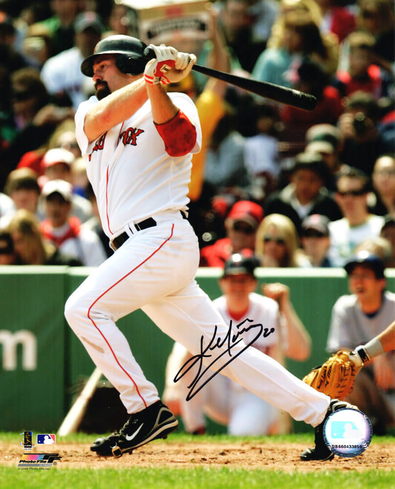 Kevin Youkilis Signed Boston Red Sox Swinging Action 8x10 Photo - YOU08P110 - Kevin Youkilis Signed Boston Red Sox Swinging Action 8x10 Photo product image