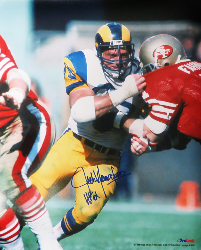 Jack Youngblood Signed Los Angeles Rams vs 49ers Action 16x20 Photo w/HF'01 - YOU16P302 - Jack Youngblood Signed Los Angeles Rams vs 49ers Action 16x20 Photo w/HF'01 product image