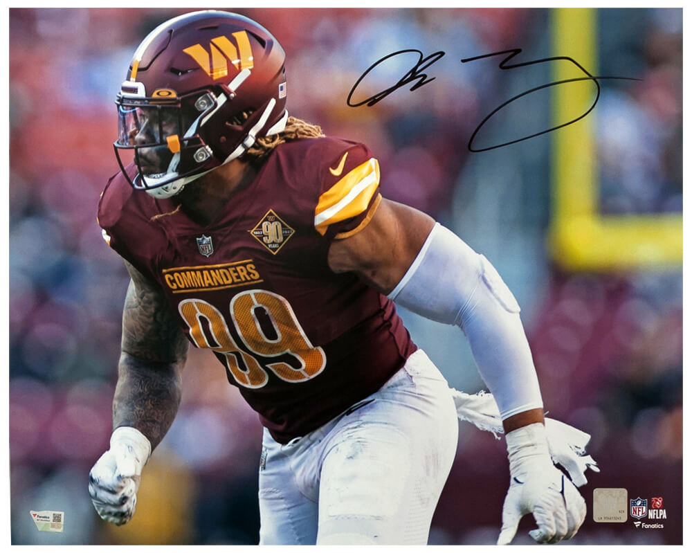 Chase Young Signed Washington Commanders Pass Rush Action 16x20 Photo - (Fanatics) - YOU16P310 - Chase Young Signed Washington Commanders Pass Rush Action 16x20 Photo - (Fanatics) product image