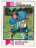 Jack Youngblood Signed Rams 1973 Topps Rookie Card #343 w/HOF'01 - YOUCAR302 - Jack Youngblood Signed Rams 1973 Topps Rookie Card #343 w/HOF'01 product image