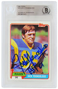 Jack Youngblood Signed Rams 1981 Topps Football Card #205 w/HF'01 - (Beckett Encapsulated) - YOUCAR309 - Jack Youngblood Signed Rams 1981 Topps Football Card #205 w/HF'01 - (Beckett Encapsulated) product image