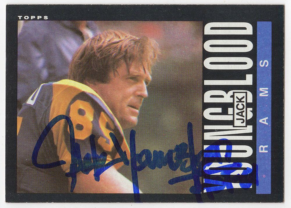Jack Youngblood Signed Rams 1985 Topps Football Card #88 w/HF'01 - YOUCAR323 - Jack Youngblood Signed Rams 1985 Topps Football Card #88 w/HF'01 product image