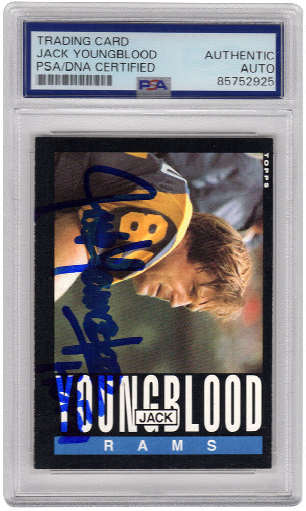 Jack Youngblood Signed Rams 1985 Topps Football Card #88 w/HF'01 - (PSA Encapsulated) - YOUCAR324 - Jack Youngblood Signed Rams 1985 Topps Football Card #88 w/HF'01 - (PSA Encapsulated) product image