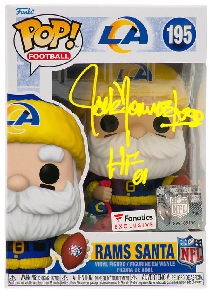Jack Youngblood Signed LA Rams SANTA Funko Pop Doll #195 w/HF'01 - YOUFUN311 - Jack Youngblood Signed LA Rams SANTA Funko Pop Doll #195 w/HF'01 product image