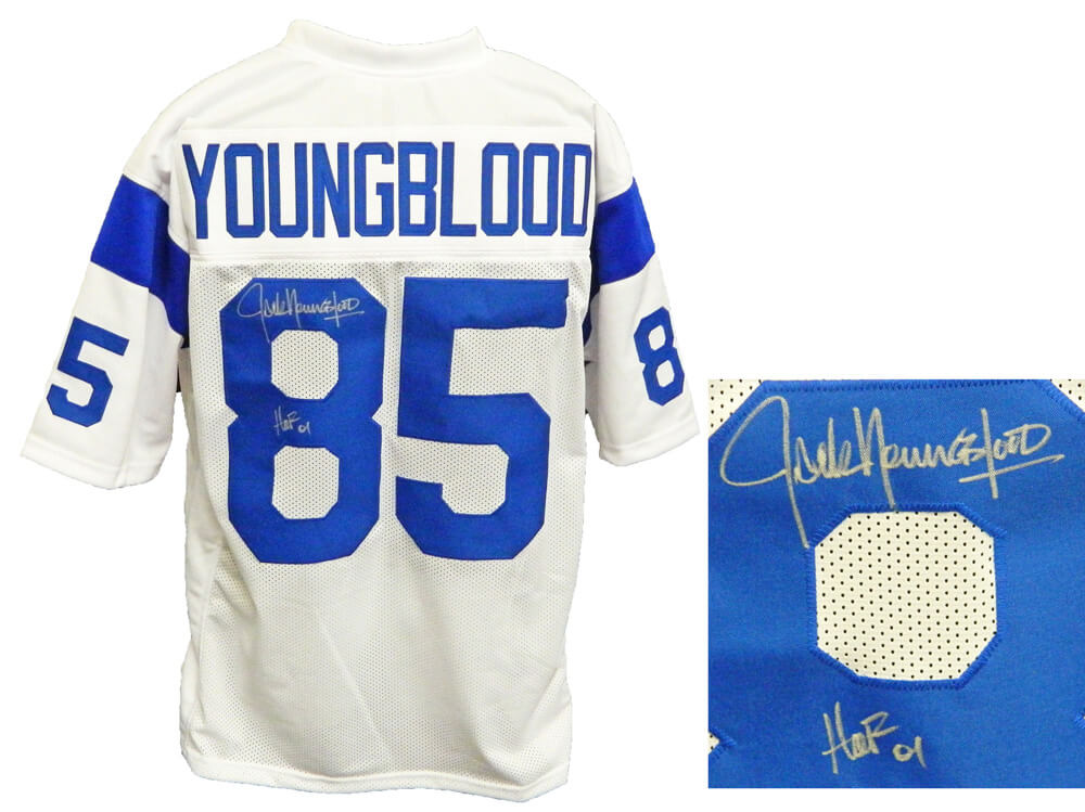 Jack Youngblood Signed White Throwback Custom Rookie Football Jersey w/HOF'01 - YOUJRY306 - Jack Youngblood Signed White Throwback Custom Rookie Football Jersey w/HOF'01 product image