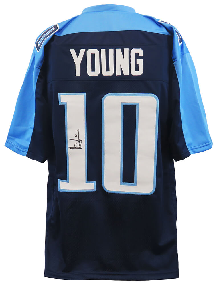 Vince Young Signed Blue Custom Football Jersey - YOUJRY311 - Vince Young Signed Blue Custom Football Jersey product image