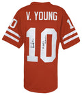 Vince Young Signed Brown Custom Football Jersey w/05 Nat'l Champs - YOUJRY313 - Vince Young Signed Brown Custom Football Jersey w/05 Nat'l Champs product image