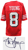 Steve Young Signed Red Custom Football Jersey (JSA) - YOUJRY321 - Steve Young Signed Red Custom Football Jersey (JSA) product image