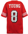 Steve Young Signed Red Throwback Custom Football Jersey - YOUJRY322 - Steve Young Signed Red Throwback Custom Football Jersey product image