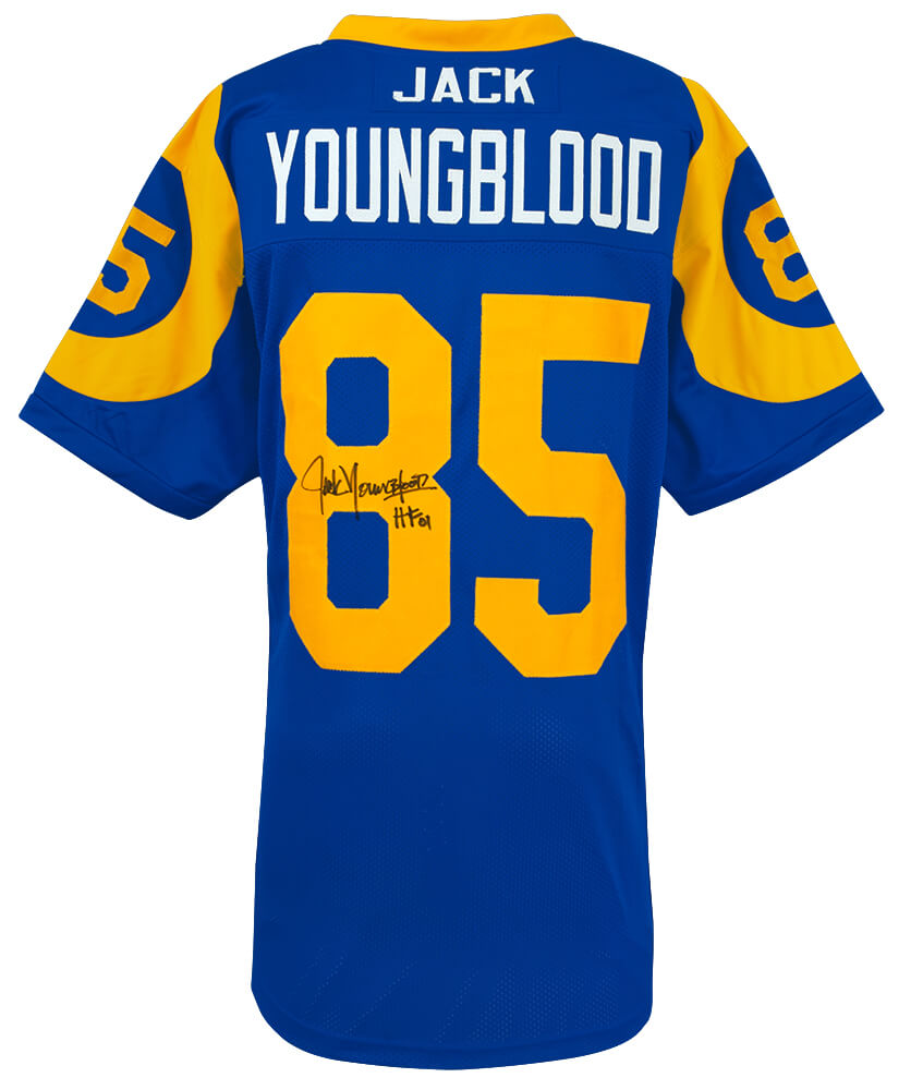 Jack Youngblood Signed Blue Throwback Custom Football Jersey w/HF'01 - YOUJRY340 - Jack Youngblood Signed Blue Throwback Custom Football Jersey w/HF'01 product image