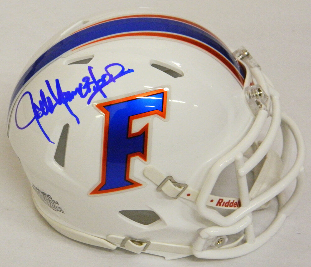 Jack Youngblood Signed Florida Gators White Riddell Speed Mini Helmet - YOUMIN305 - Jack Youngblood Signed Florida Gators White Riddell Speed Mini Helmet product image