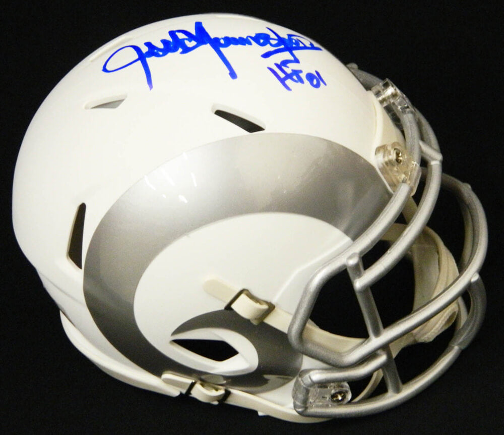 Jack Youngblood Signed Los Angeles Rams White Ice Riddell Speed Mini Helmet w/HF'01 - YOUMIN308 - Jack Youngblood Signed Los Angeles Rams White Ice Riddell Speed Mini Helmet w/HF'01 product image