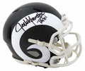 Jack Youngblood Signed Los Angeles Rams Flat Black Matte Riddell Speed Mini Helmet w/HF'01 - YOUMIN314 - Jack Youngblood Signed Los Angeles Rams Flat Black Matte Riddell Speed Mini Helmet w/HF'01 product image