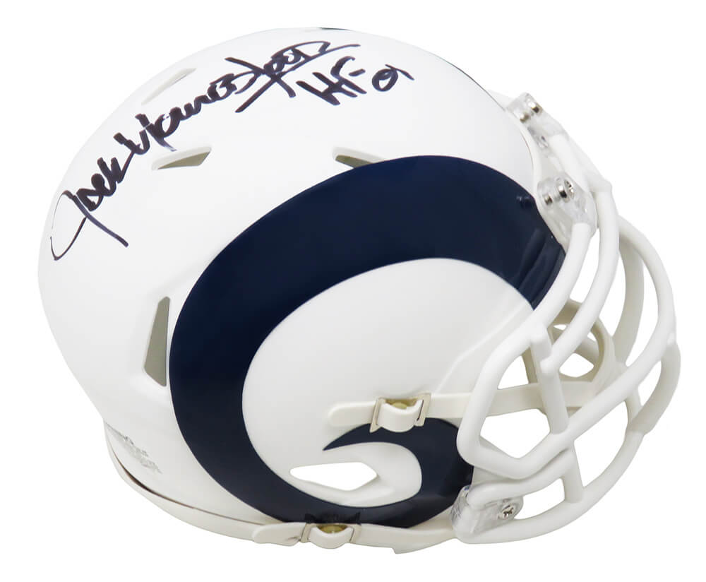 Jack Youngblood Signed Los Angeles Rams Flat White Matte Riddell Speed Mini Helmet w/HF'01 - YOUMIN316 - Jack Youngblood Signed Los Angeles Rams Flat White Matte Riddell Speed Mini Helmet w/HF'01 product image