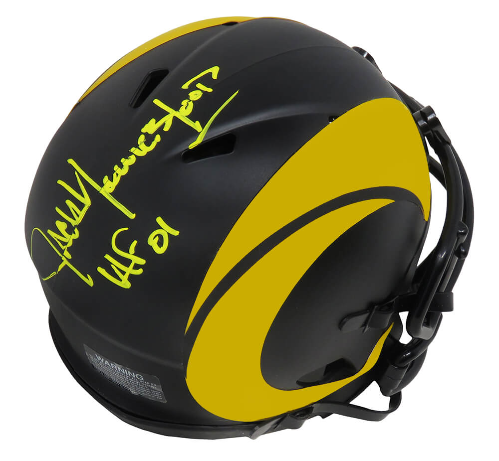 Jack Youngblood Signed Los Angeles Rams Eclipse Black Matte Riddell Speed Mini Helmet w/HF'01 - YOUMIN318 - Jack Youngblood Signed Los Angeles Rams Eclipse Black Matte Riddell Speed Mini Helmet w/HF'01 product image