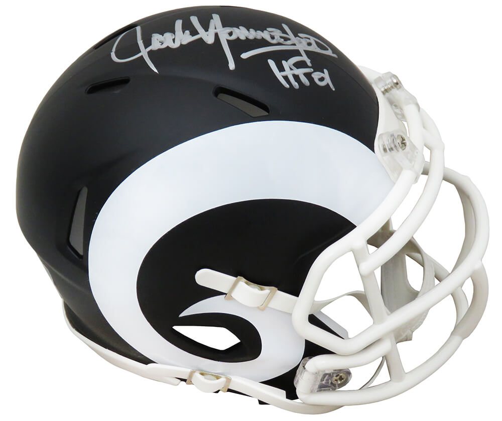 Jack Youngblood Signed Los Angeles Rams Flat Black Riddell Speed Mini Helmet w/HF'01 - YOUMIN320 - Jack Youngblood Signed Los Angeles Rams Flat Black Riddell Speed Mini Helmet w/HF'01 product image