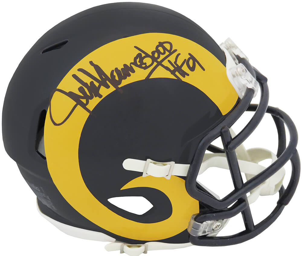 Jack Youngblood Signed Los Angeles Rams Throwback Riddell Speed Mini Helmet w/HF'01 - YOUMIN323 - Jack Youngblood Signed Los Angeles Rams Throwback Riddell Speed Mini Helmet w/HF'01 product image