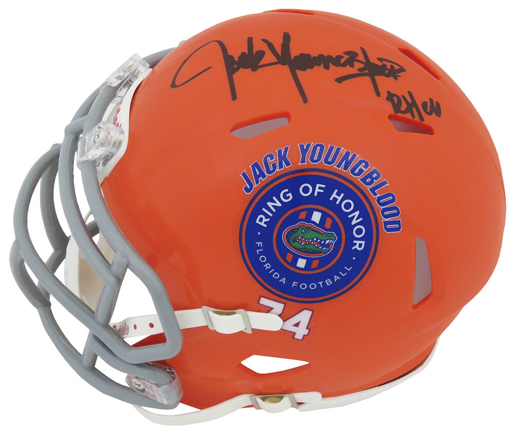 Jack Youngblood Signed Florida Gators Ring of Honor Logo Riddell Speed Mini Helmet w/RH'06 - YOUMIN324 - Jack Youngblood Signed Florida Gators Ring of Honor Logo Riddell Speed Mini Helmet w/RH'06 product image
