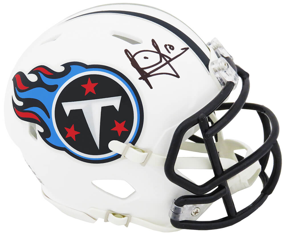 Vince Young Signed Tennessee Titans Throwback White Riddell Speed Mini Helmet - YOUMIN340 - Vince Young Signed Tennessee Titans Throwback White Riddell Speed Mini Helmet product image