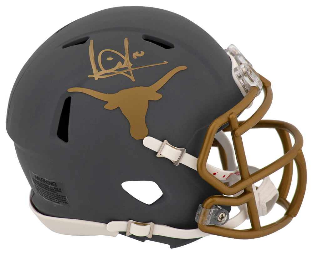Vince Young Signed Texas Longhorns SLATE Riddell Speed Mini Helmet - YOUMIN343 - Vince Young Signed Texas Longhorns SLATE Riddell Speed Mini Helmet product image