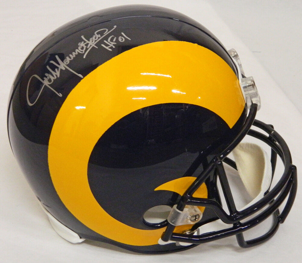 Jack Youngblood Signed Los Angeles Rams Throwback Riddell Full-Size Replica Helmet w/HF'01 - YOUREP301 - Jack Youngblood Signed Los Angeles Rams Throwback Riddell Full-Size Replica Helmet w/HF'01 product image