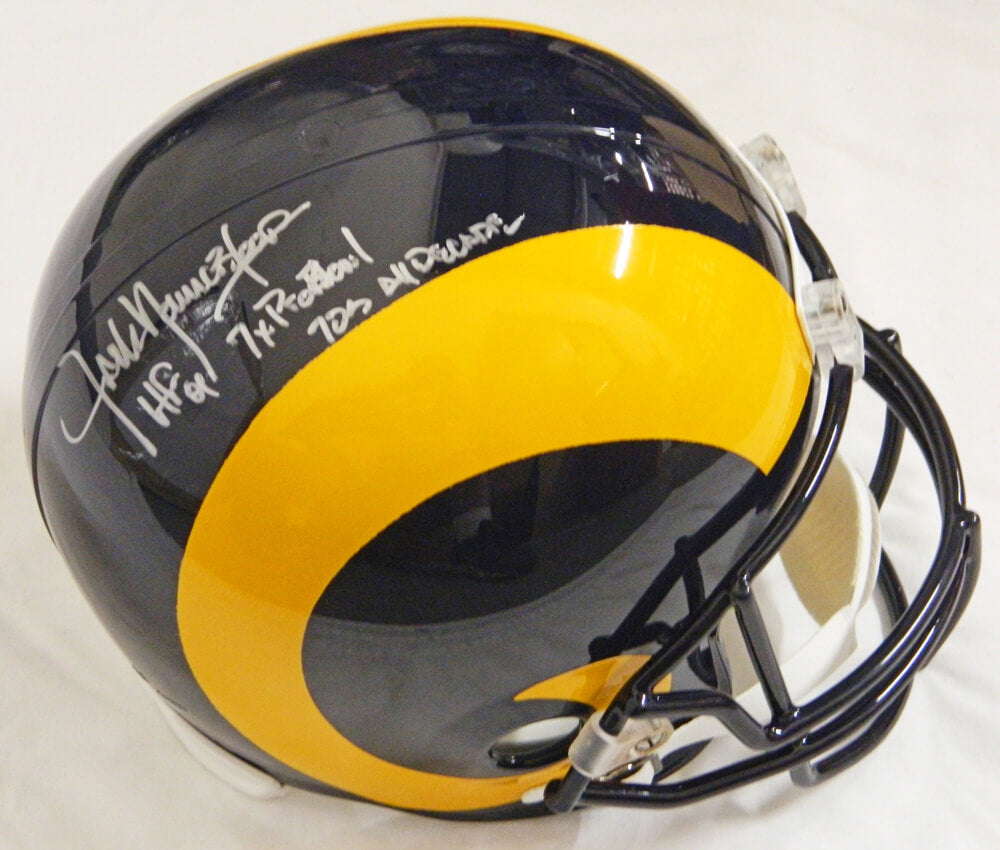 Jack Youngblood Signed LA Rams Throwback Riddell Full-Size Replica Helmet w/3 Stats - YOUREP302 - Jack Youngblood Signed LA Rams Throwback Riddell Full-Size Replica Helmet w/3 Stats product image