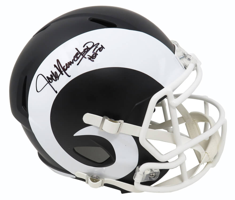 Jack Youngblood Signed Los Angeles Rams Flat Black Matte Riddell Full Size Replica Helmet w/HOF'01 - YOUREP310 - Jack Youngblood Signed Los Angeles Rams Flat Black Matte Riddell Full Size Replica Helmet w/HOF'01 product image