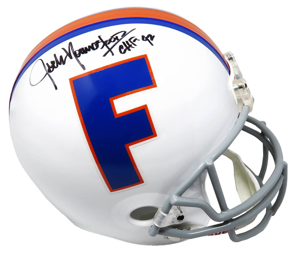 Jack Youngblood Signed Florida Gators White Throwback Riddell Full Size Replica Helmet w/CHF'92 - YOUREP313 - Jack Youngblood Signed Florida Gators White Throwback Riddell Full Size Replica Helmet w/CHF'92 product image