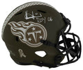 Vince Young Signed Tennessee Titans SALUTE Riddell Full Size Speed Replica Helmet w/ROY'06 - YOUREP365 - Vince Young Signed Tennessee Titans SALUTE Riddell Full Size Speed Replica Helmet w/ROY'06 product image