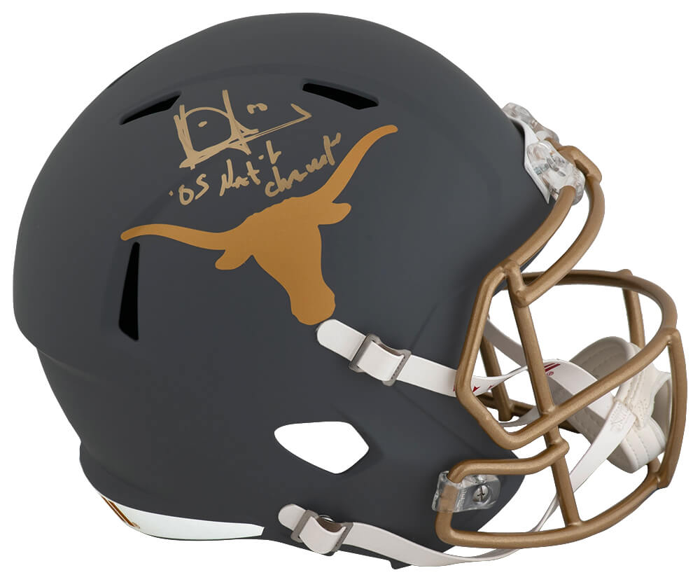 Vince Young Signed Texas Longhorns SLATE Riddell Full Size Speed Replica Helmet w/05 Nat'l Champs - YOUREP366 - Vince Young Signed Texas Longhorns SLATE Riddell Full Size Speed Replica Helmet w/05 Nat'l Champs product image