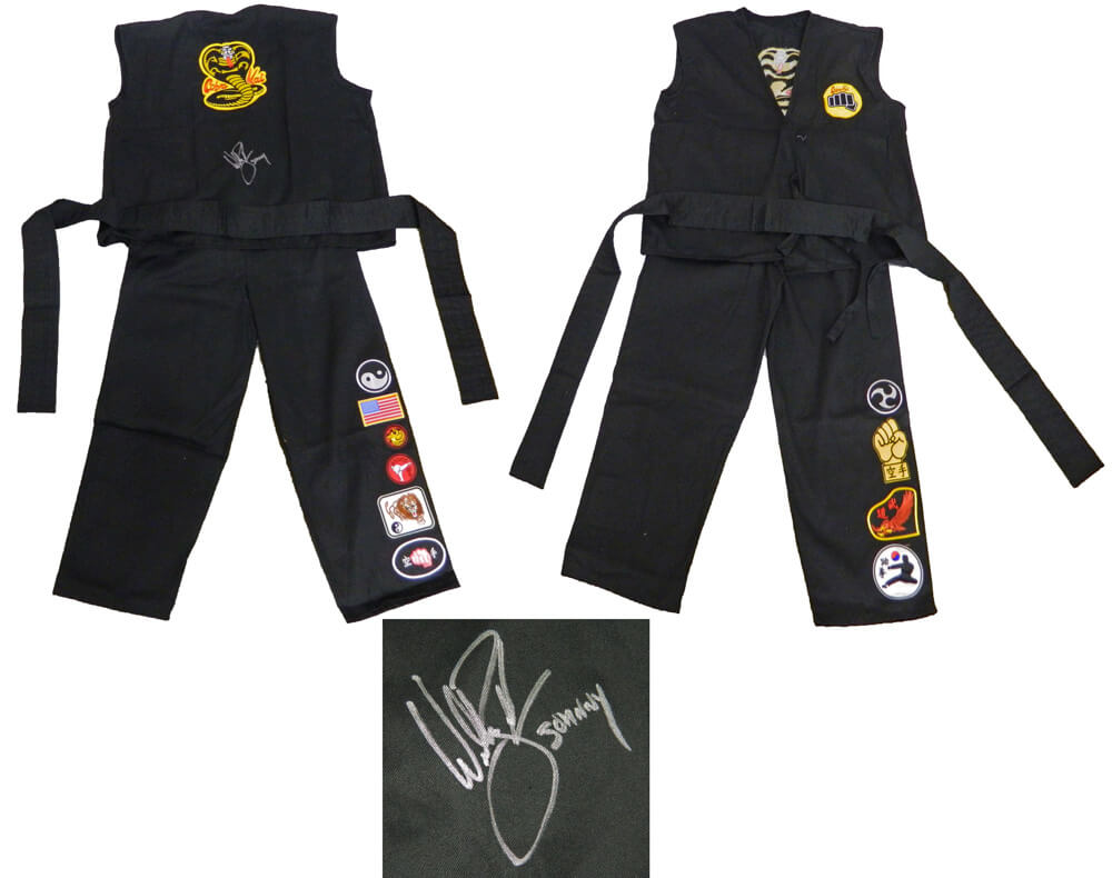 William Zabka Signed The Karate Kid Black Cobra Kai Karate Uniform Gi w/Johnny - ZABJRY500 - William Zabka Signed The Karate Kid Black Cobra Kai Karate Uniform Gi w/Johnny product image