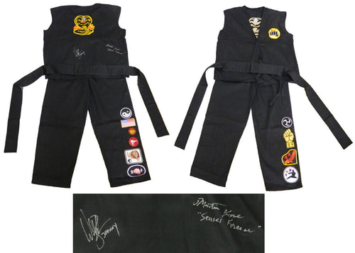 William Zabka & Martin Kove Dual Signed The Karate Kid Black Cobra Kai Karate Uniform Gi w/Johnny, Sensei Kreese - ZABJRY501 - William Zabka & Martin Kove Dual Signed The Karate Kid Black Cobra Kai Karate Uniform Gi w/Johnny, Sensei Kreese product image