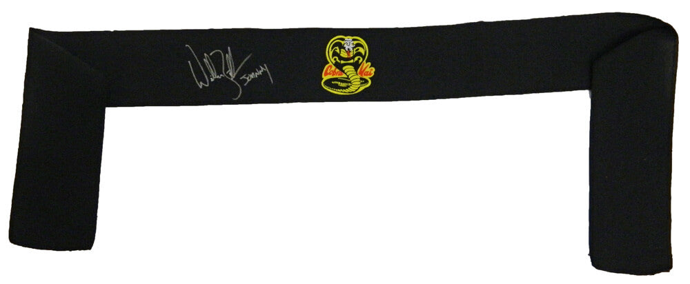 William Zabka Signed The Karate Kid Black Cobra Kai Headband w/Johnny - ZABOTH500 - William Zabka Signed The Karate Kid Black Cobra Kai Headband w/Johnny product image