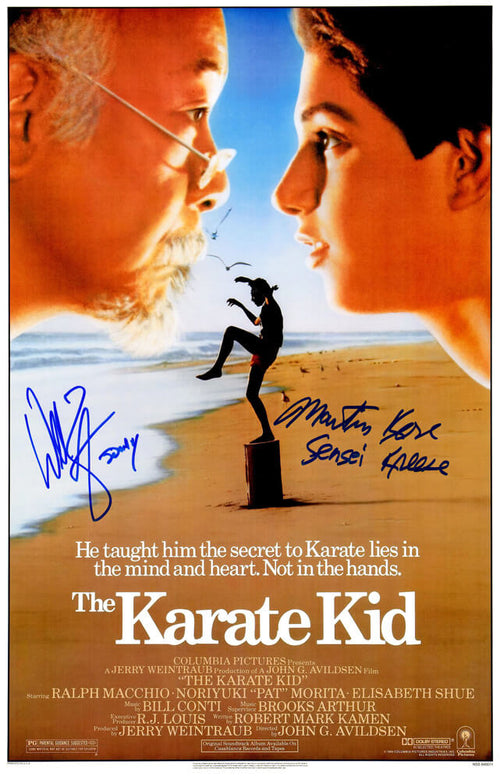 William Zabka & Martin Kove Dual Signed The Karate Kid 11x17 Movie Poster w/Johnny, Sensei Kreese - ZABPST500 - William Zabka & Martin Kove Dual Signed The Karate Kid 11x17 Movie Poster w/Johnny, Sensei Kreese product image